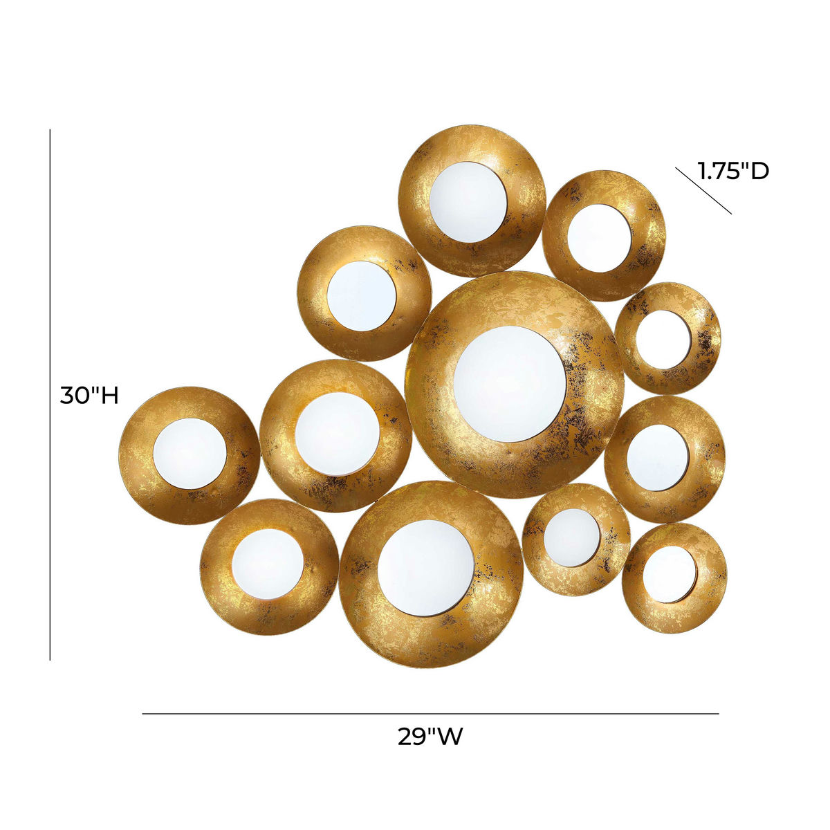 TOV Furniture Vivid Gold Mirror