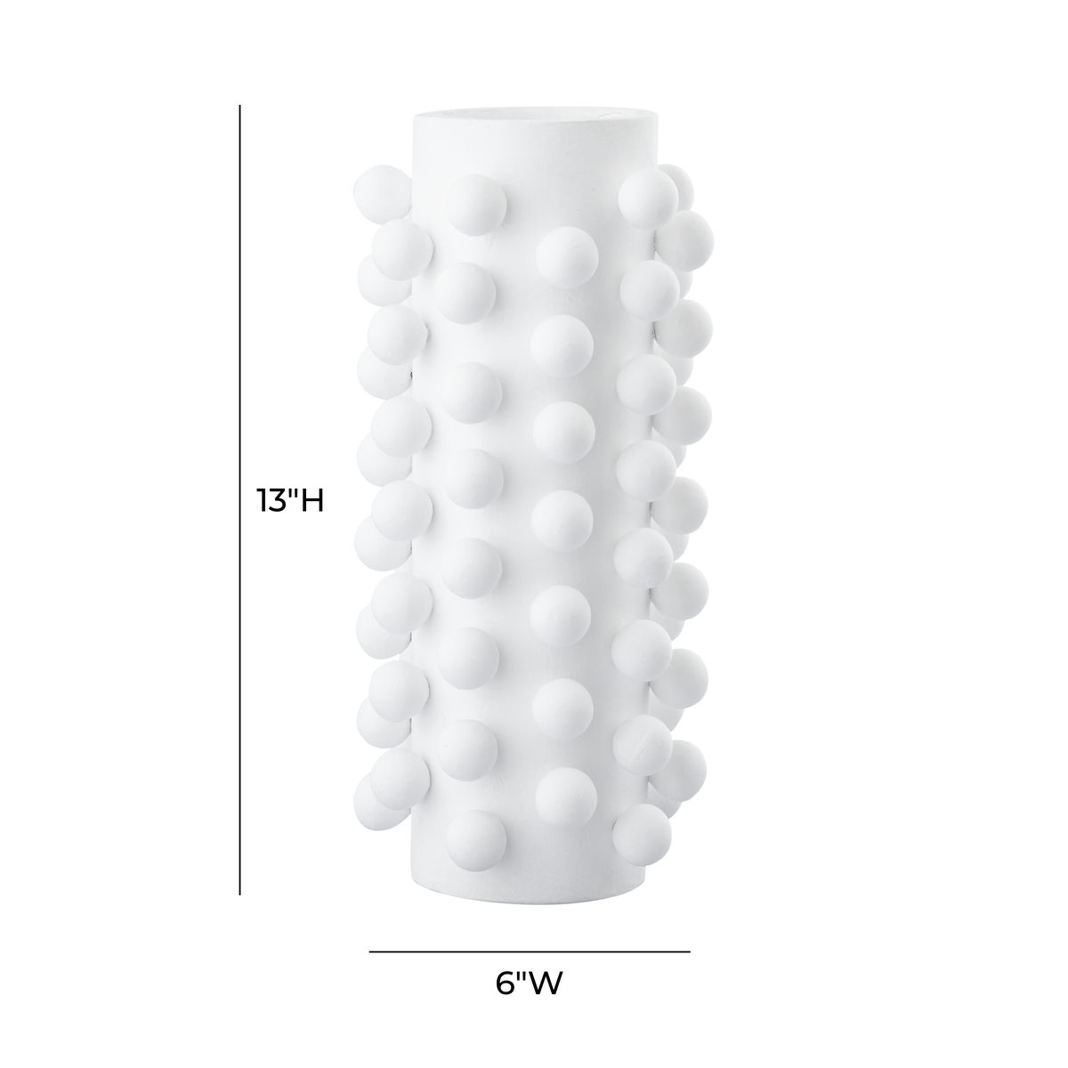 TOV Furniture Kadoor White Concrete Vase - Medium