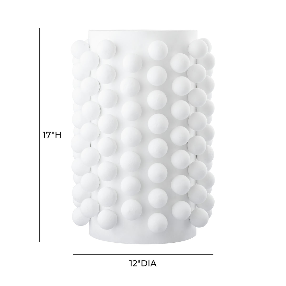 TOV Furniture Kadoor White Concrete Vase - Large