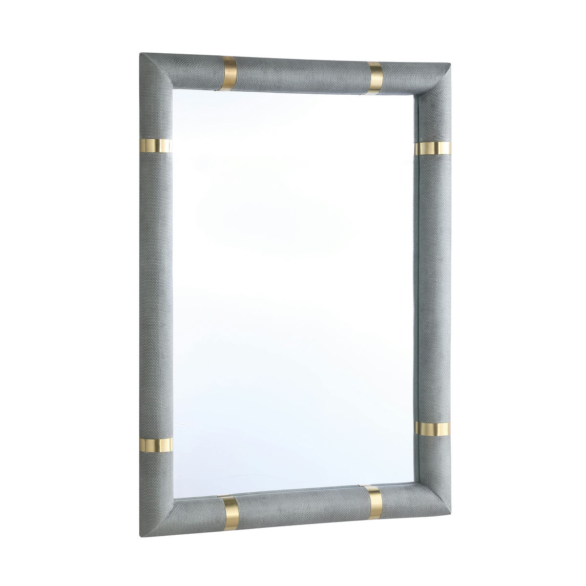 TOV Furniture Aisha Grey Raffia Mirror