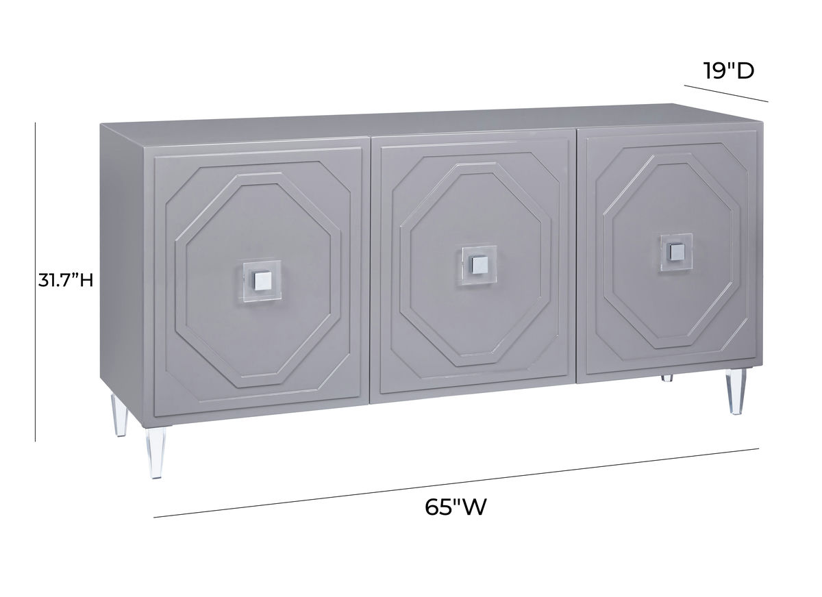 TOV Furniture Andros Grey Lacquer Buffet