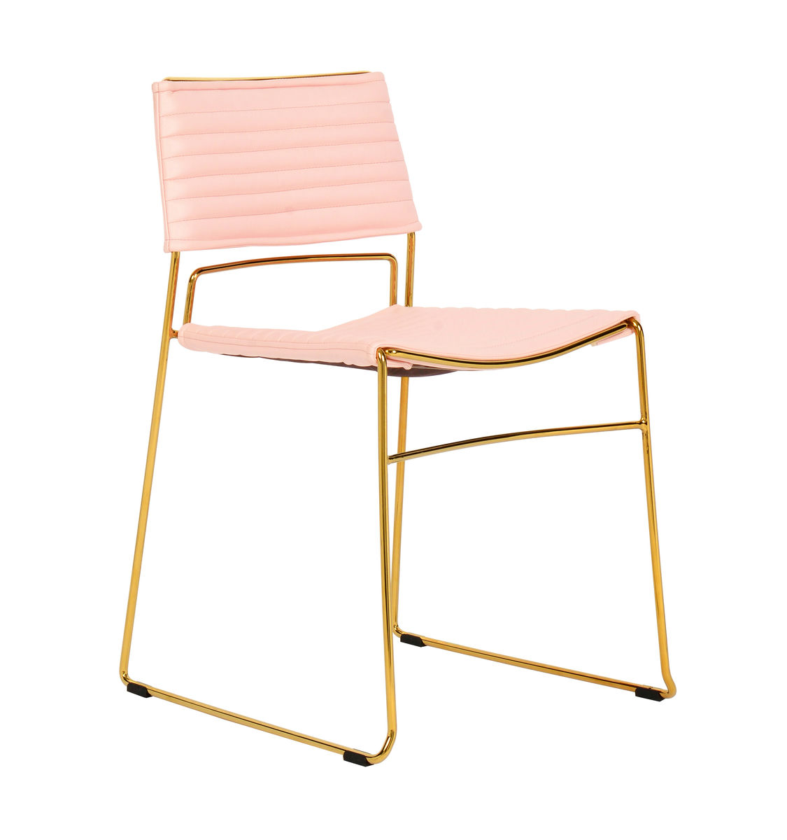 TOV Furniture Domani Blush Vegan Leather Chair (Set of 2)