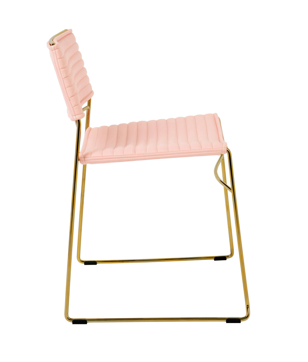 TOV Furniture Domani Blush Vegan Leather Chair (Set of 2)