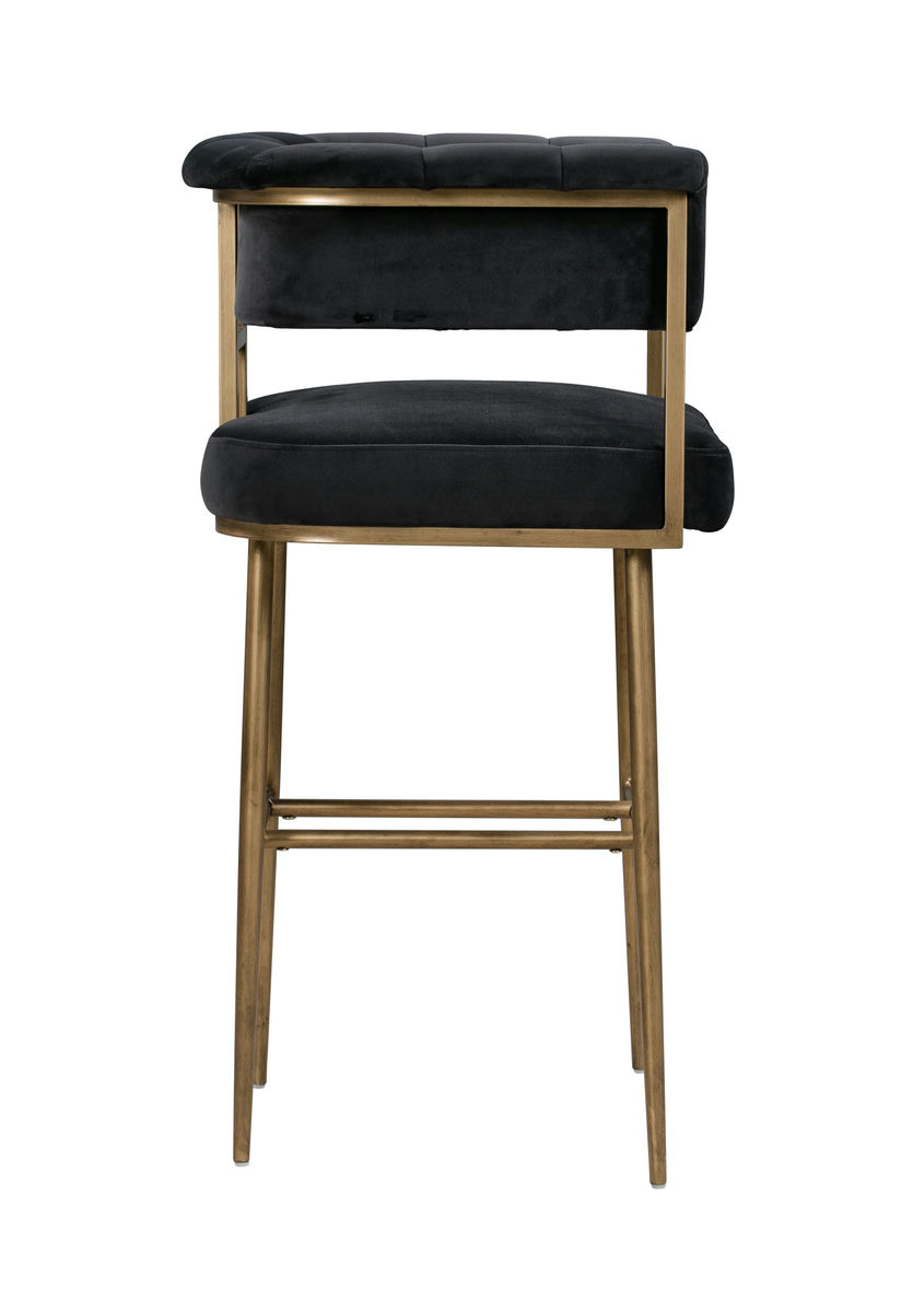 TOV Furniture Astrid Grey Velvet Bar Stool