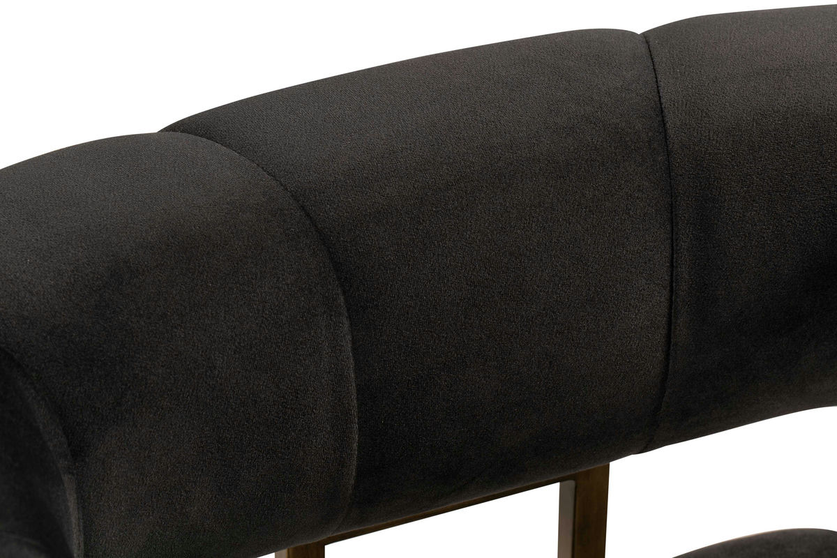 TOV Furniture Astrid Grey Velvet Bar Stool