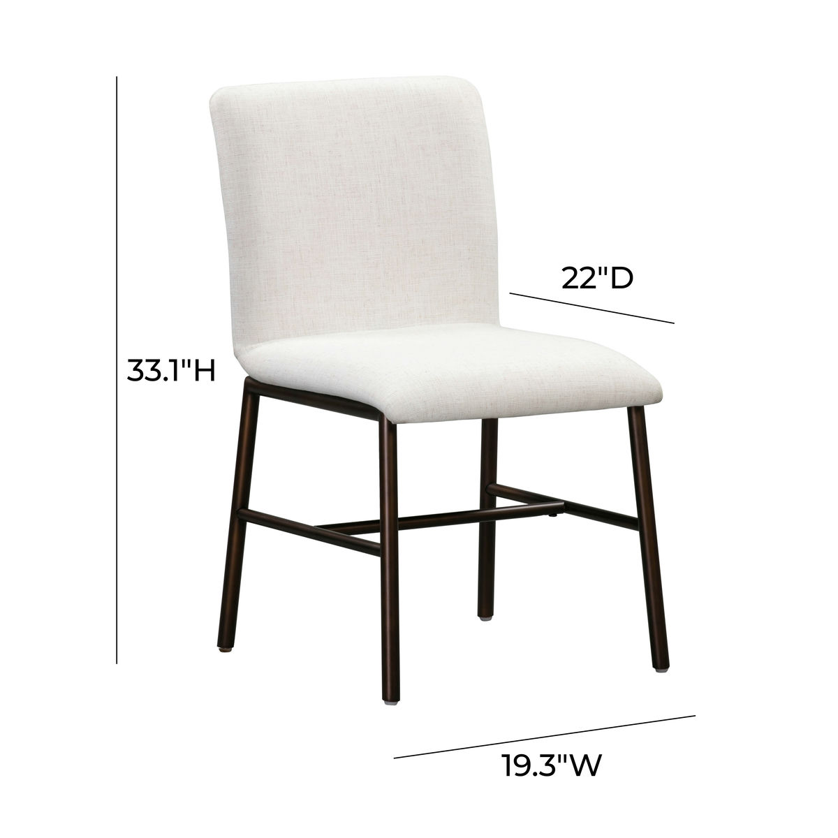 TOV Furniture Bushwick Flax Upholstered Dining Chair (Set of 2)