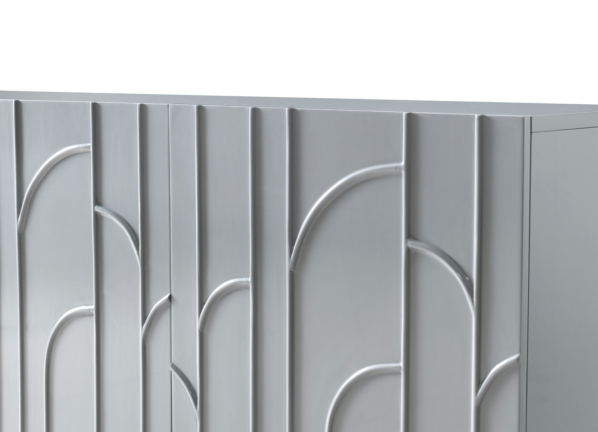 TOV Furniture Deco Grey Lacquer Buffet