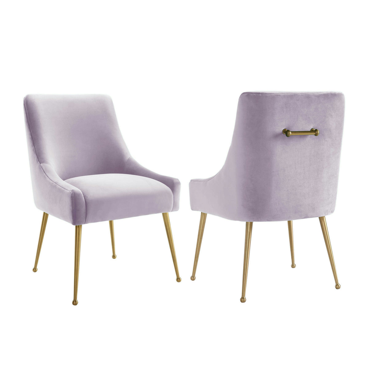 TOV Furniture Beatrix Lavender Velvet Side Chair