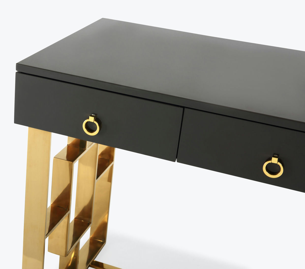 TOV Furniture Audrey Grey Lacquer Desk