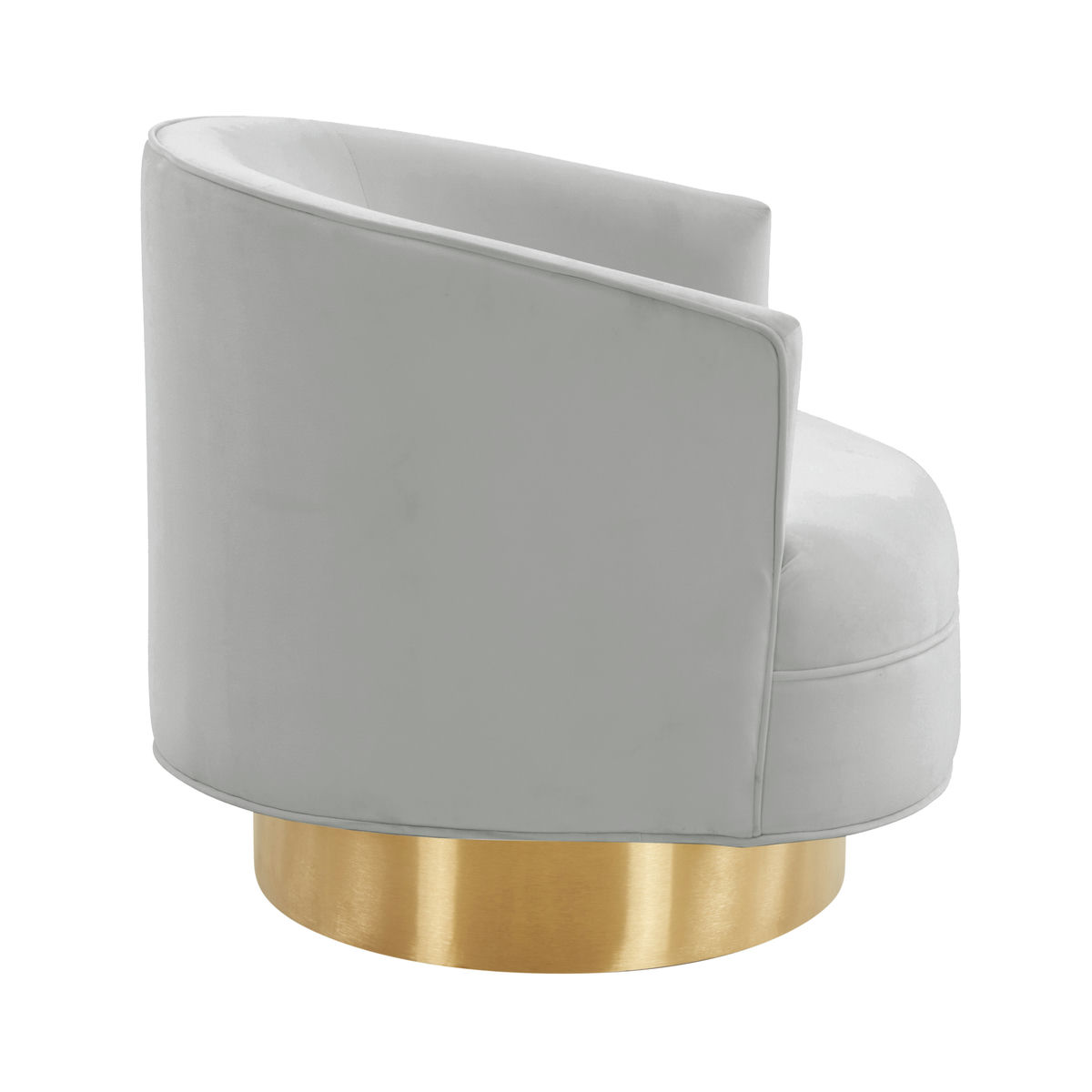 TOV Furniture Stella Grey Velvet Swivel Chair