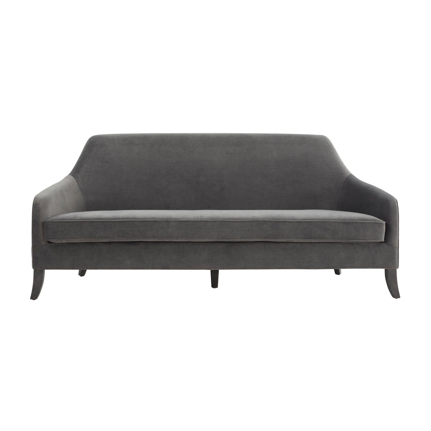 TOV Furniture Neveah Grey Velvet Sofa