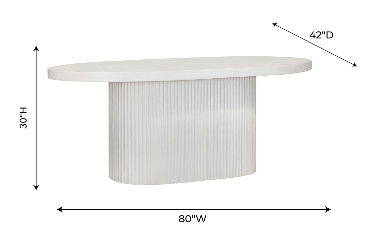 TOV Furniture Wave Concrete Dining Table