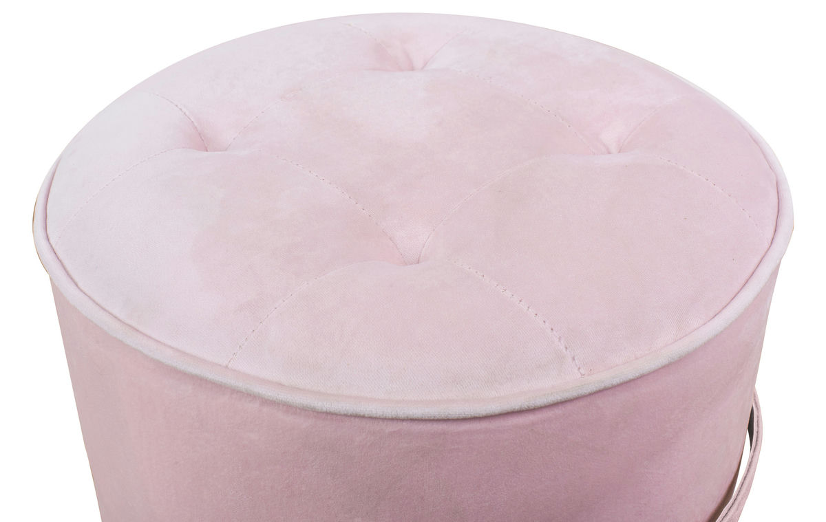 TOV Furniture Luna Blush Velvet Ottoman