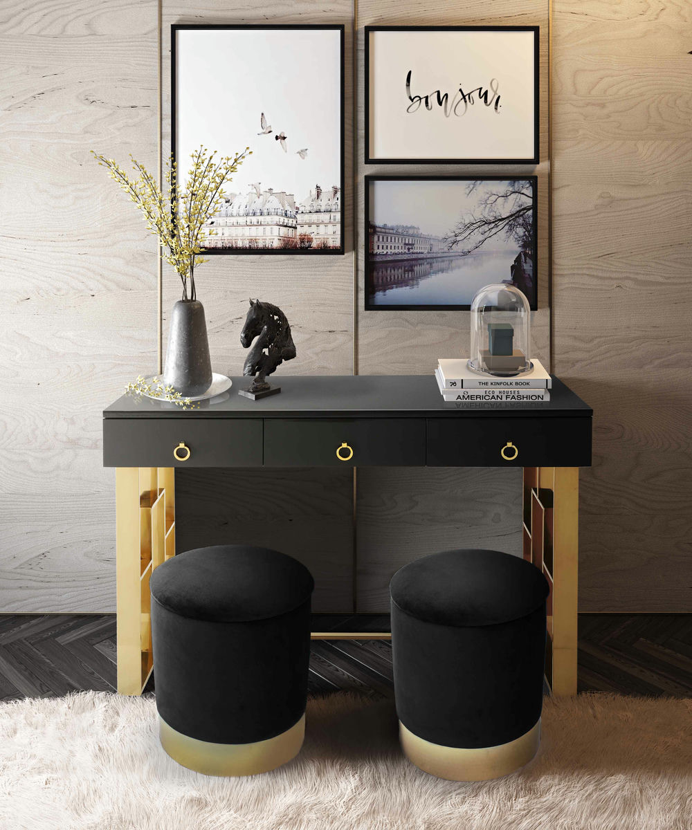 TOV Furniture Pri Black Storage Ottoman