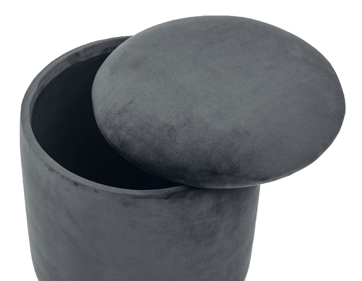 TOV Furniture Pri Grey Storage Ottoman
