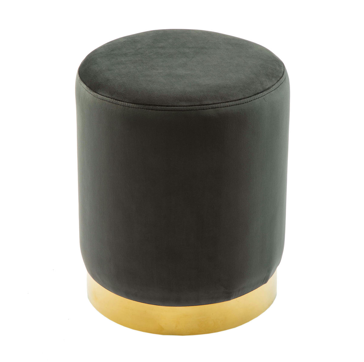 TOV Furniture Pri Grey Velvet Ottoman