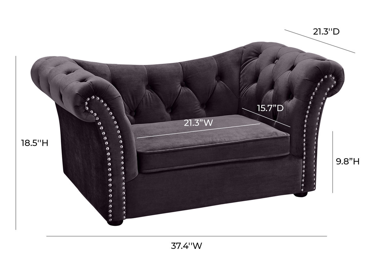 TOV Furniture Dachshund Grey Pet Bed