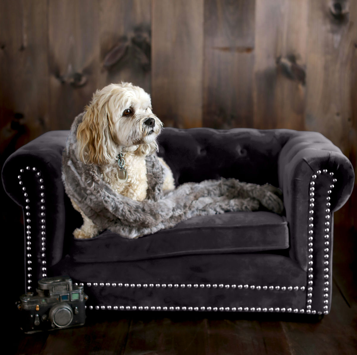 TOV Furniture Husky Grey Pet Bed