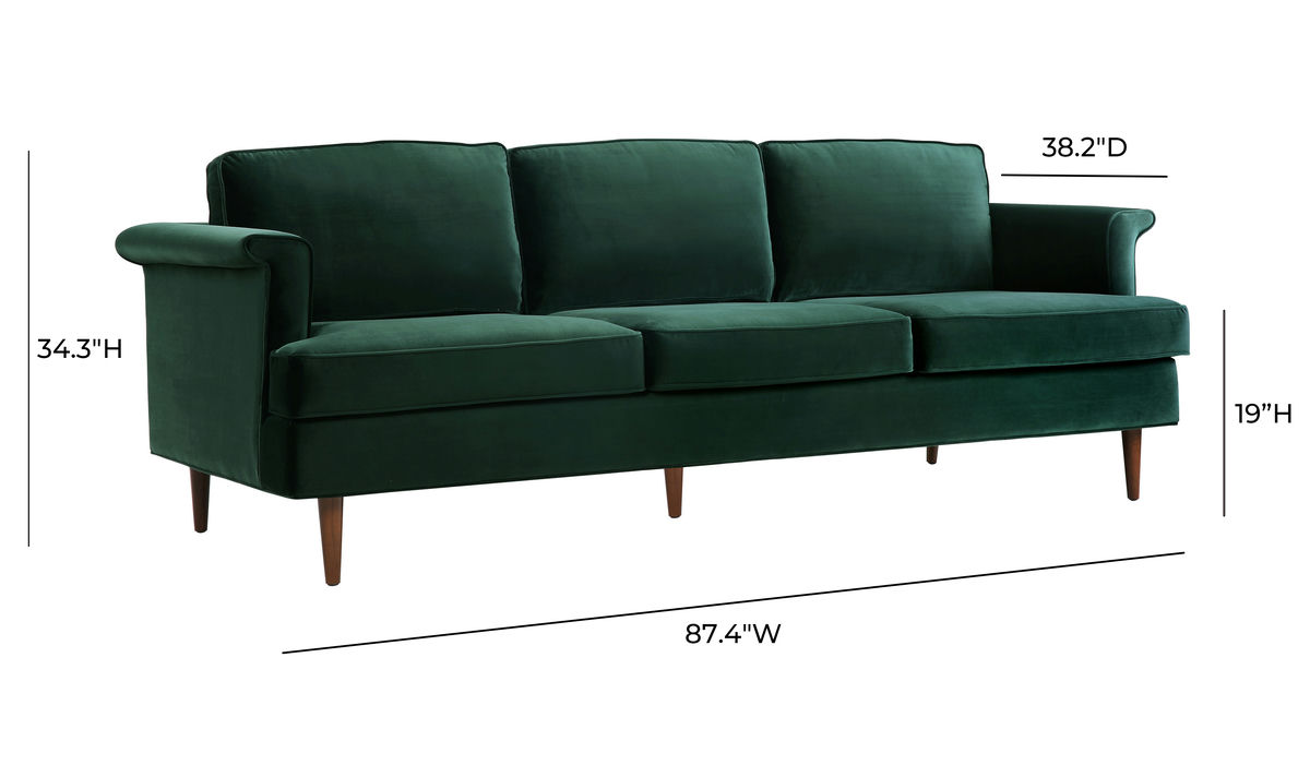 TOV Furniture Porter Forest Green Sofa
