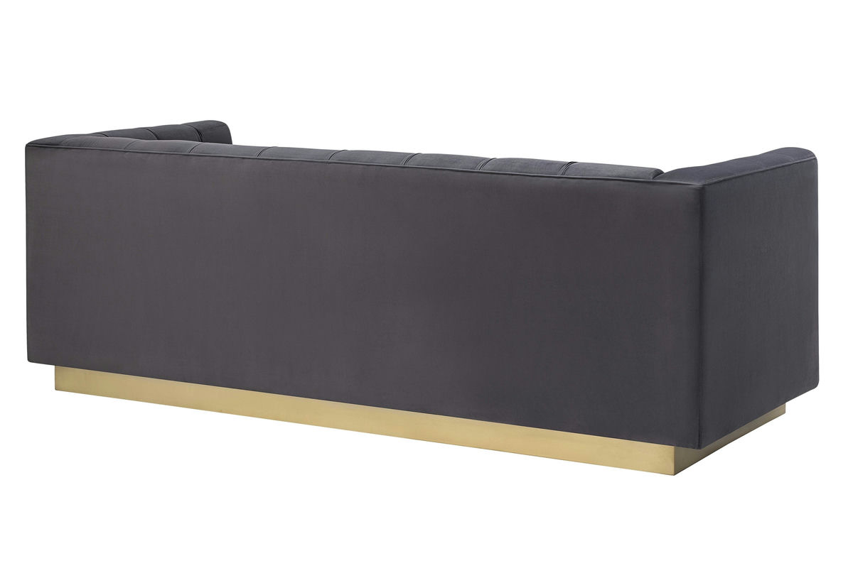TOV Furniture Roma Grey Velvet Sofa