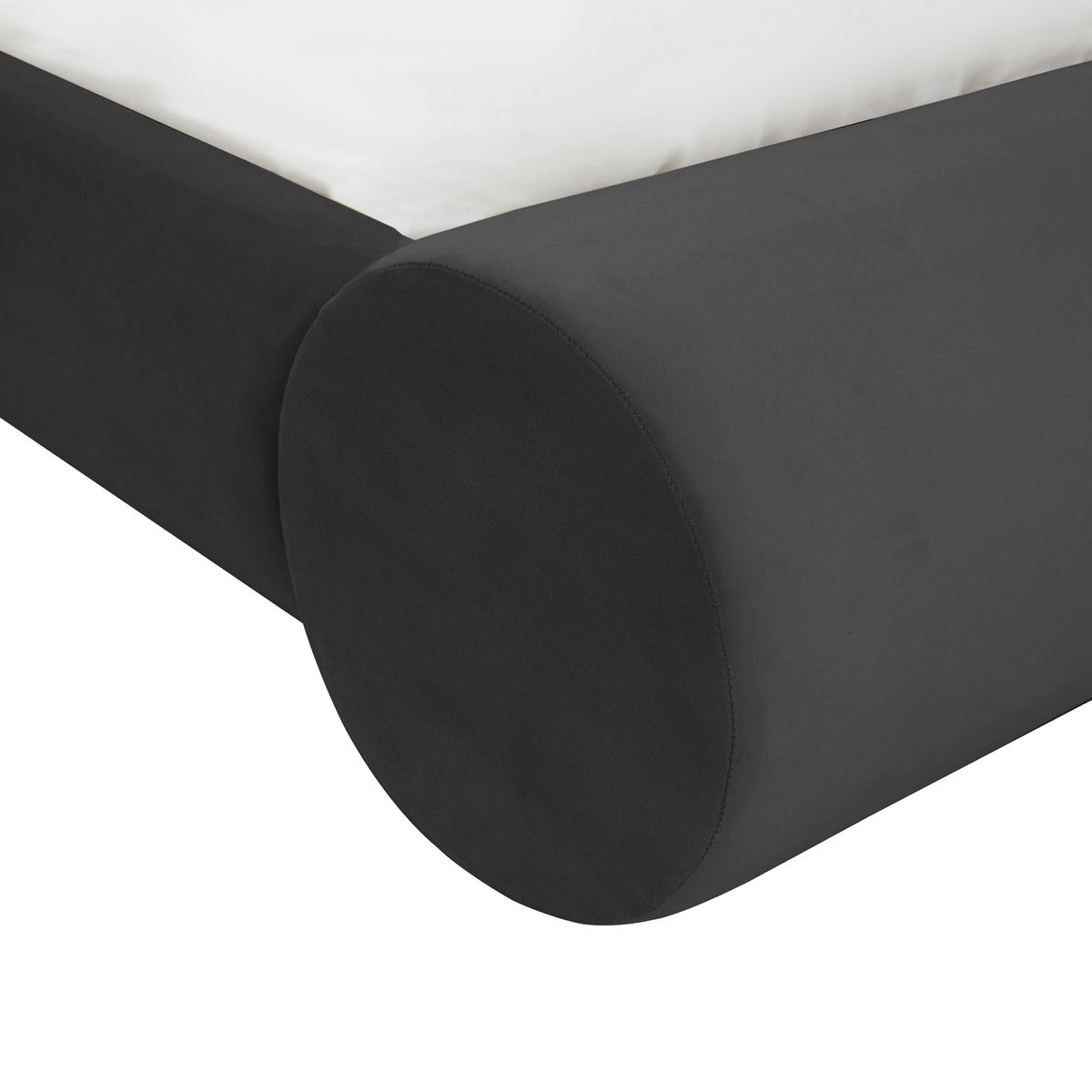 TOV Furniture Durwin Black Velvet Bed in King