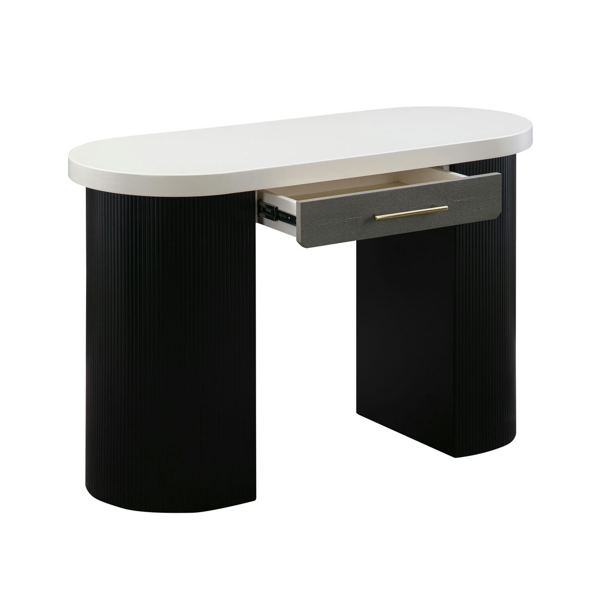 TOV Furniture Makai Cream and Charcoal Desk/Console
