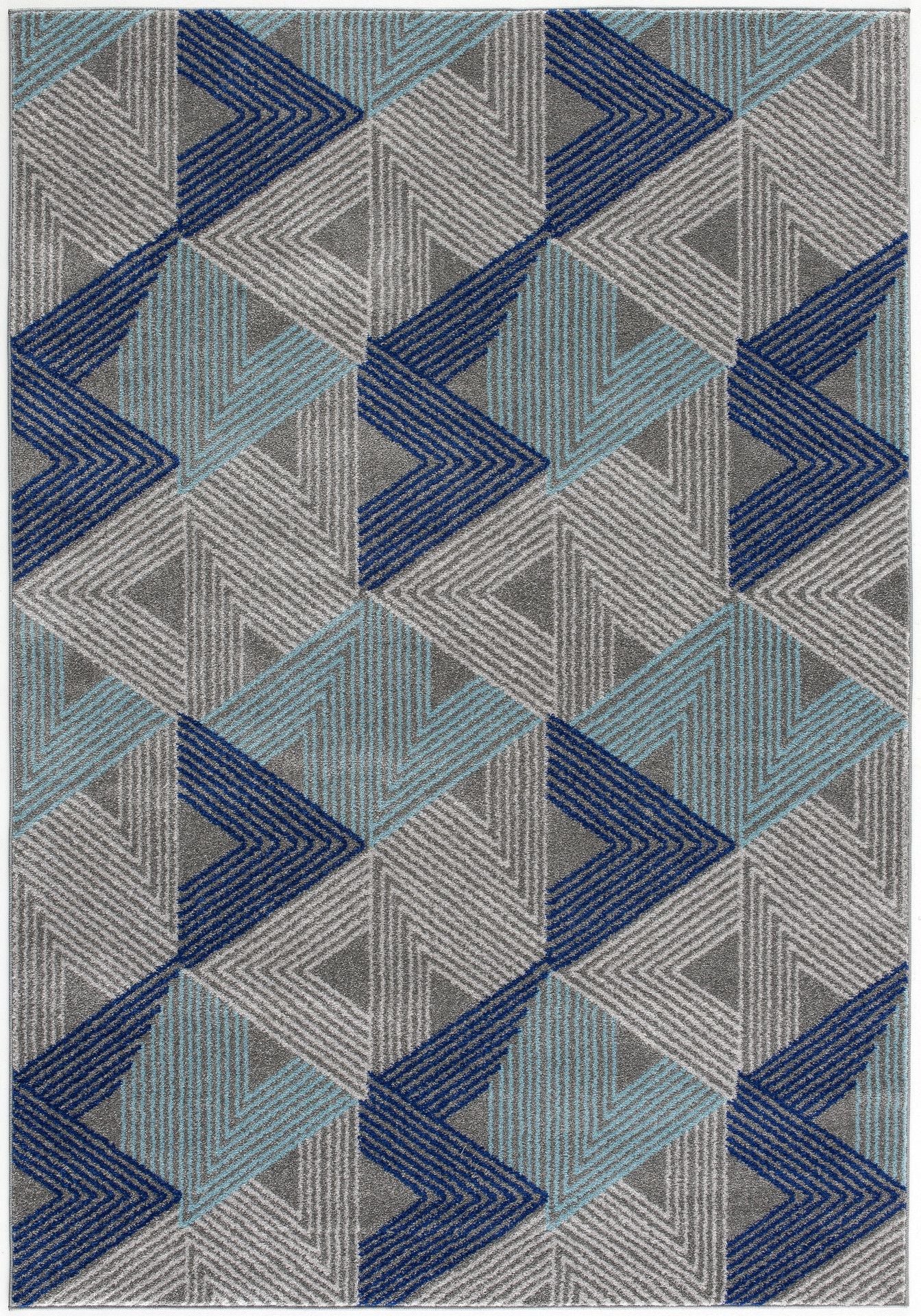 Twist-Pls10652-Grey_Blue-7.10 X 10 Area Rug