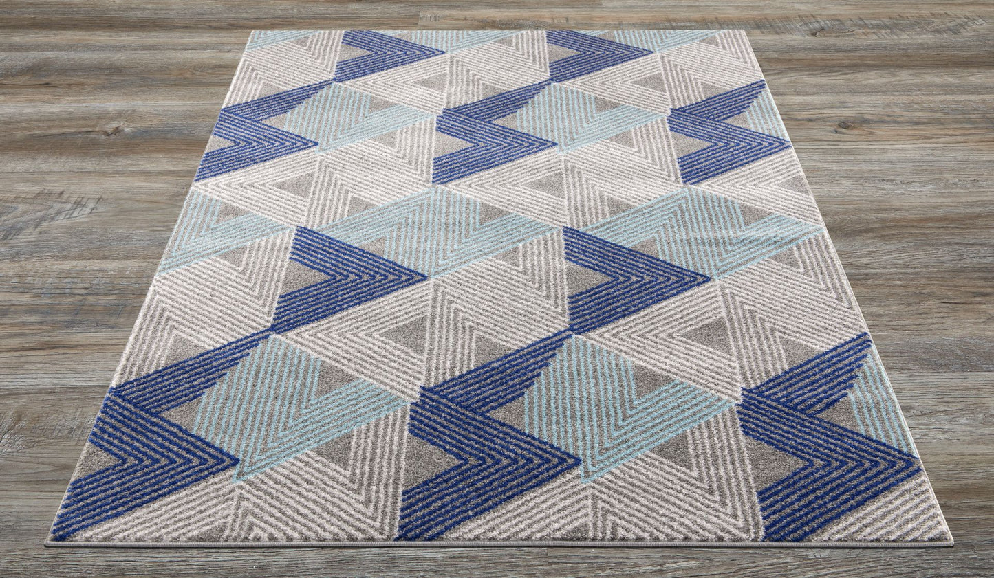 Twist-Pls10652-Grey_Blue-7.10 X 10 Area Rug