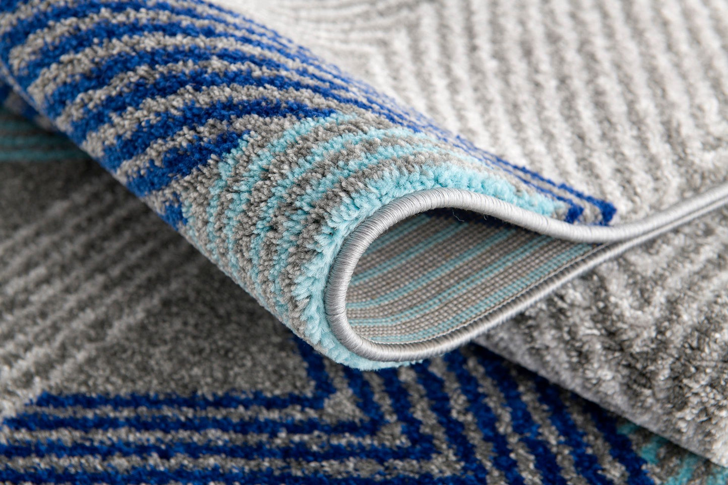 Twist-Pls10652-Grey_Blue-7.10 X 10 Area Rug