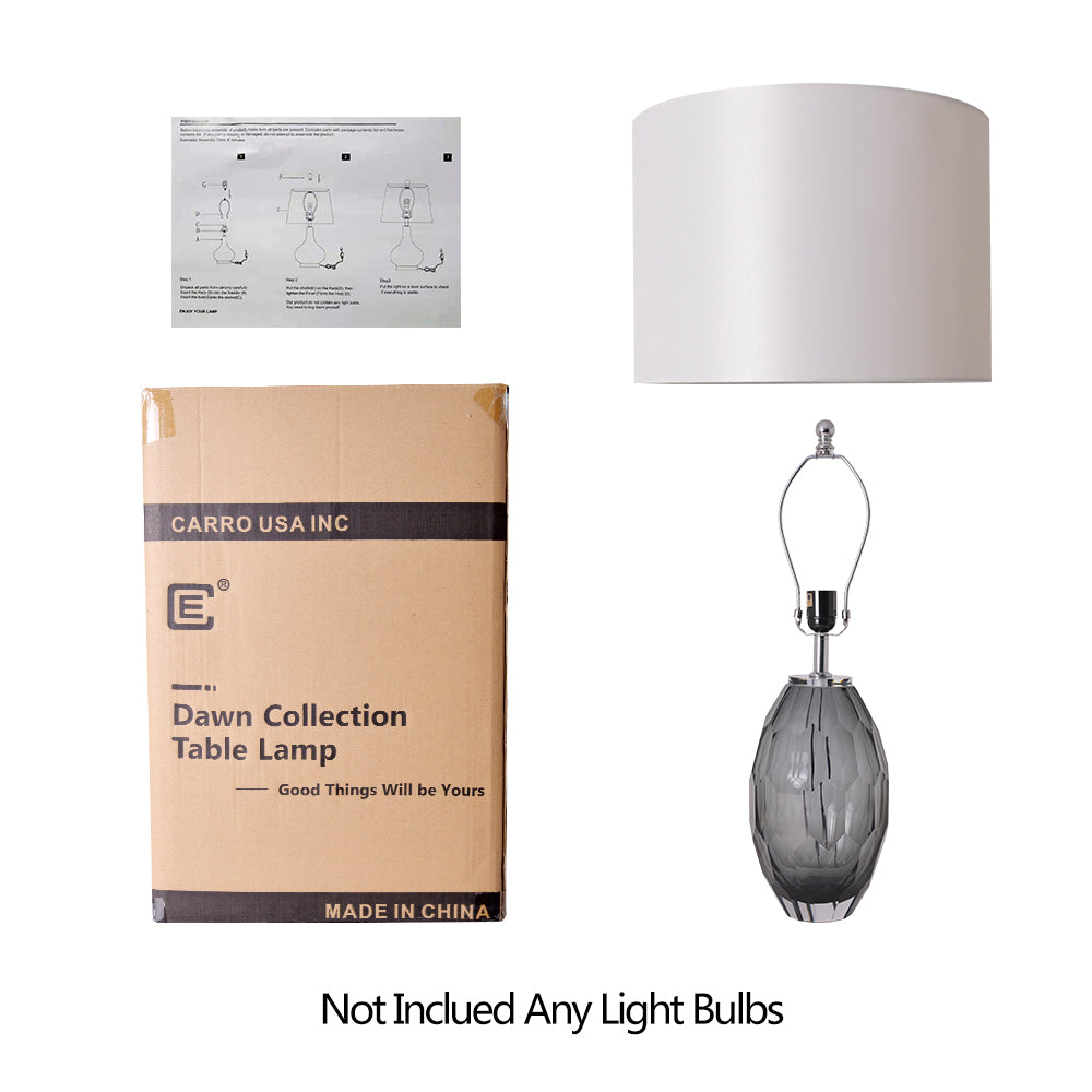 Muge 25" Table Lamp (Single) - Grey