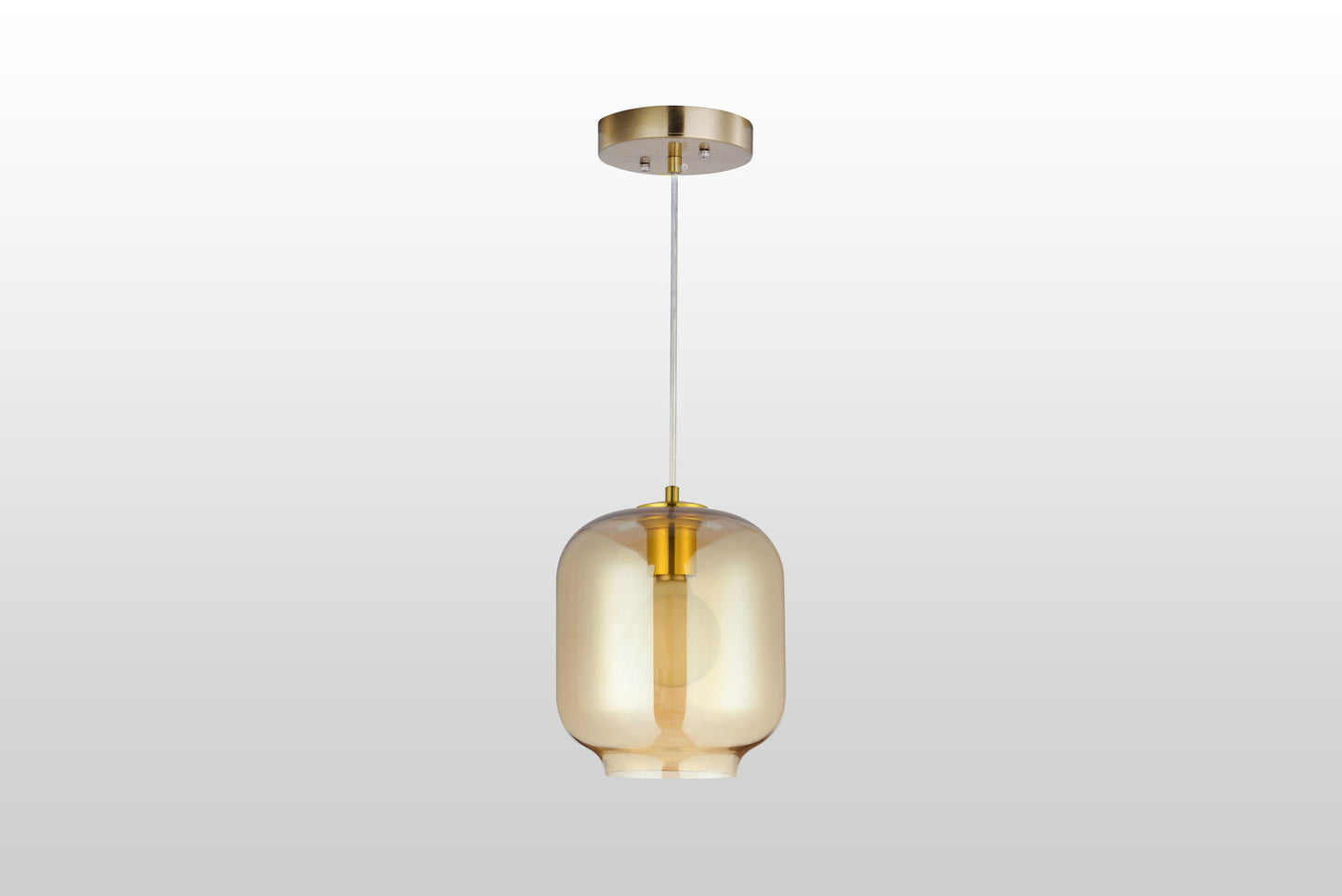 Carro Home Lowell Brilliant Amber Glass Pendant Light