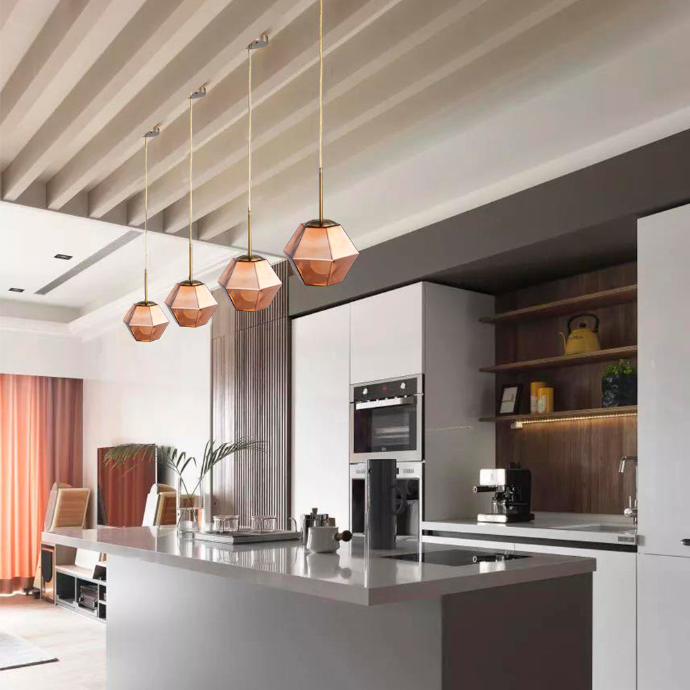 Carro Home Pegase Jewel Tone Glass Pendant Light – Mocca Bronzite