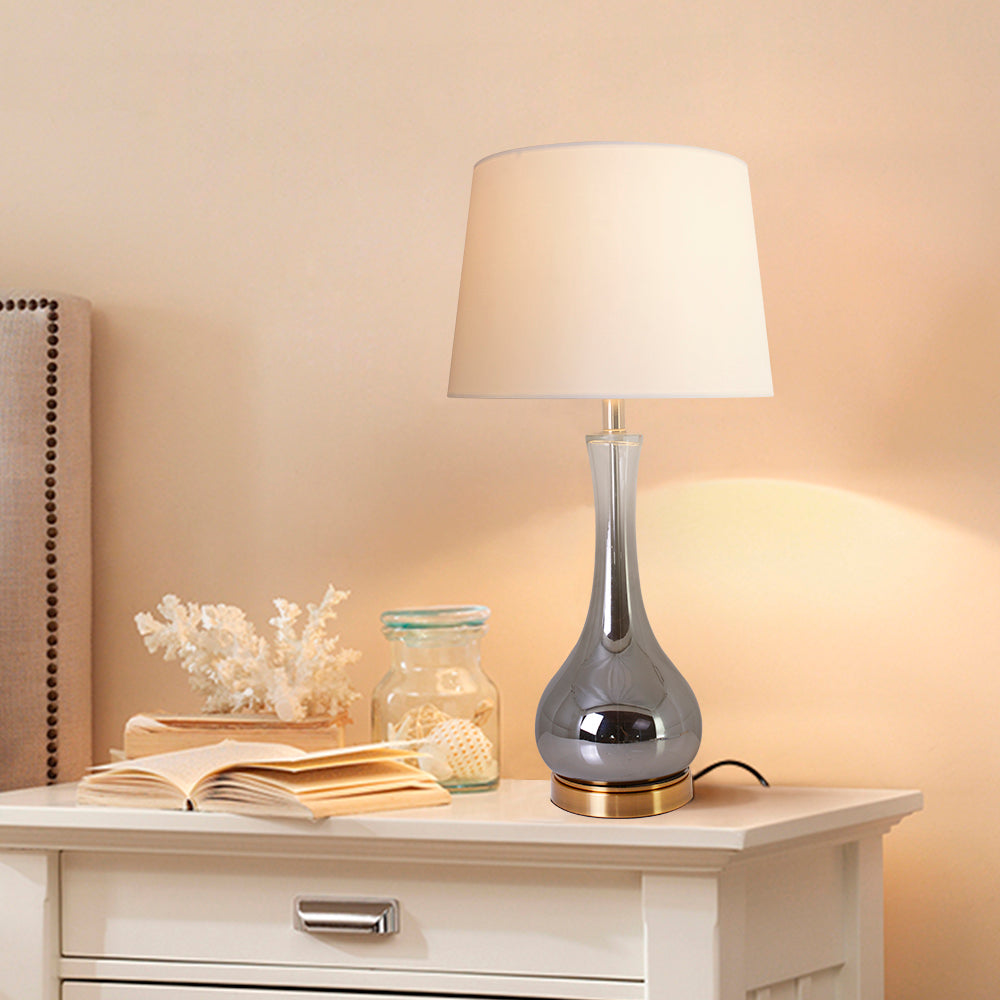 Melati 28" Table Lamp (Set Of 2) - Chrome Grey Ombre