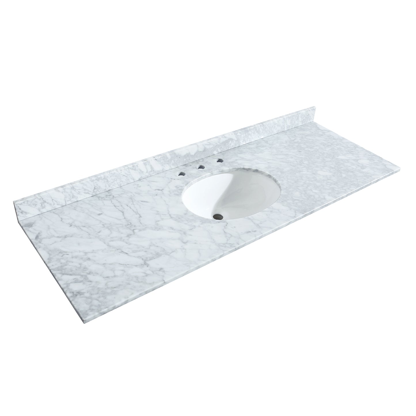 Deborah 60" Single Vanity in White, Top, Oval Sink, No Mirror