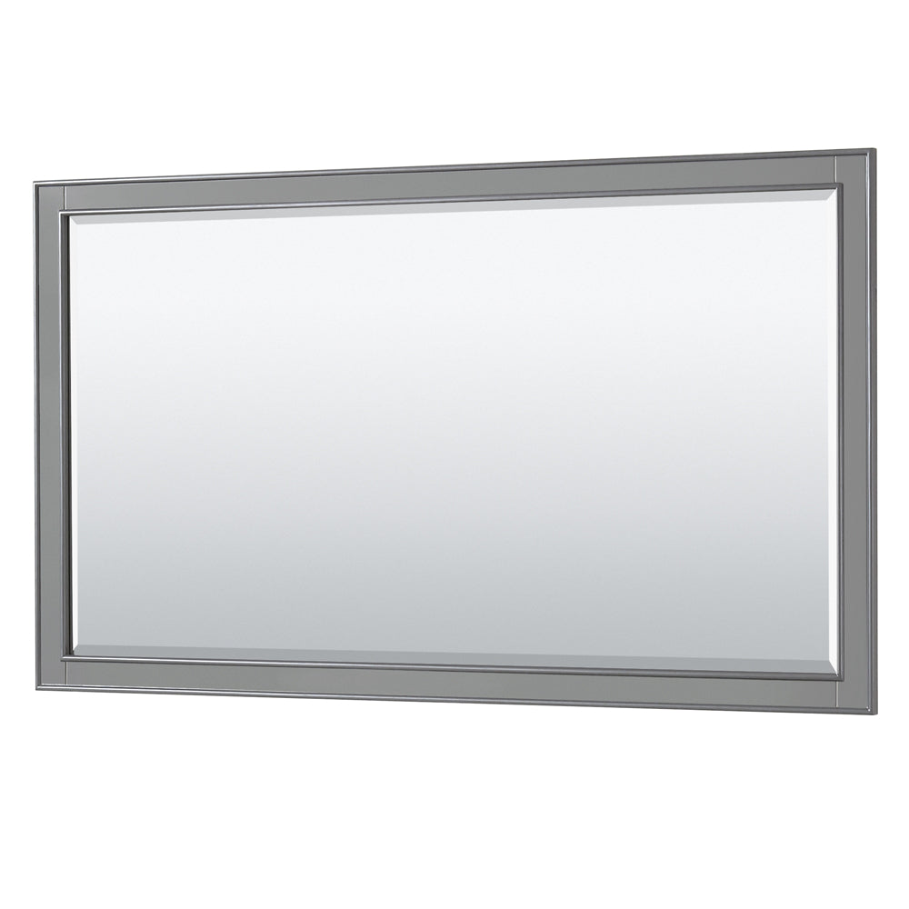 Deborah 60" Double Vanity in Dark Gray, Carrara Cultured Marble Top, 58" Mirror