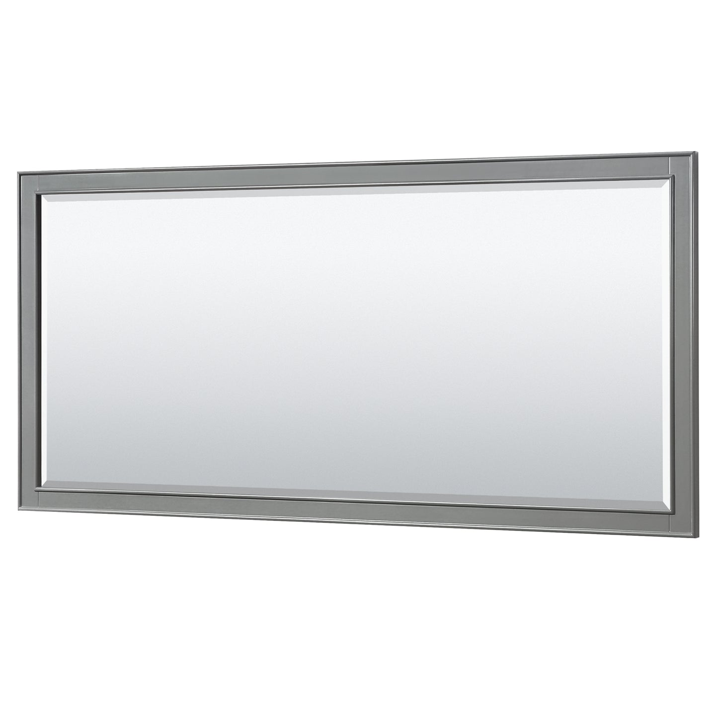 Deborah 72" Double Vanity in Dark Gray, Top, Oval Sinks, 70" Mirror