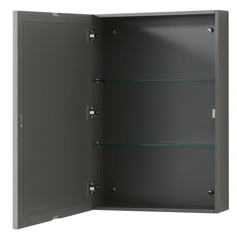 Deborah 30" Single Vanity in Dark Gray, Top, Oval Sink, Medicine Cabinet