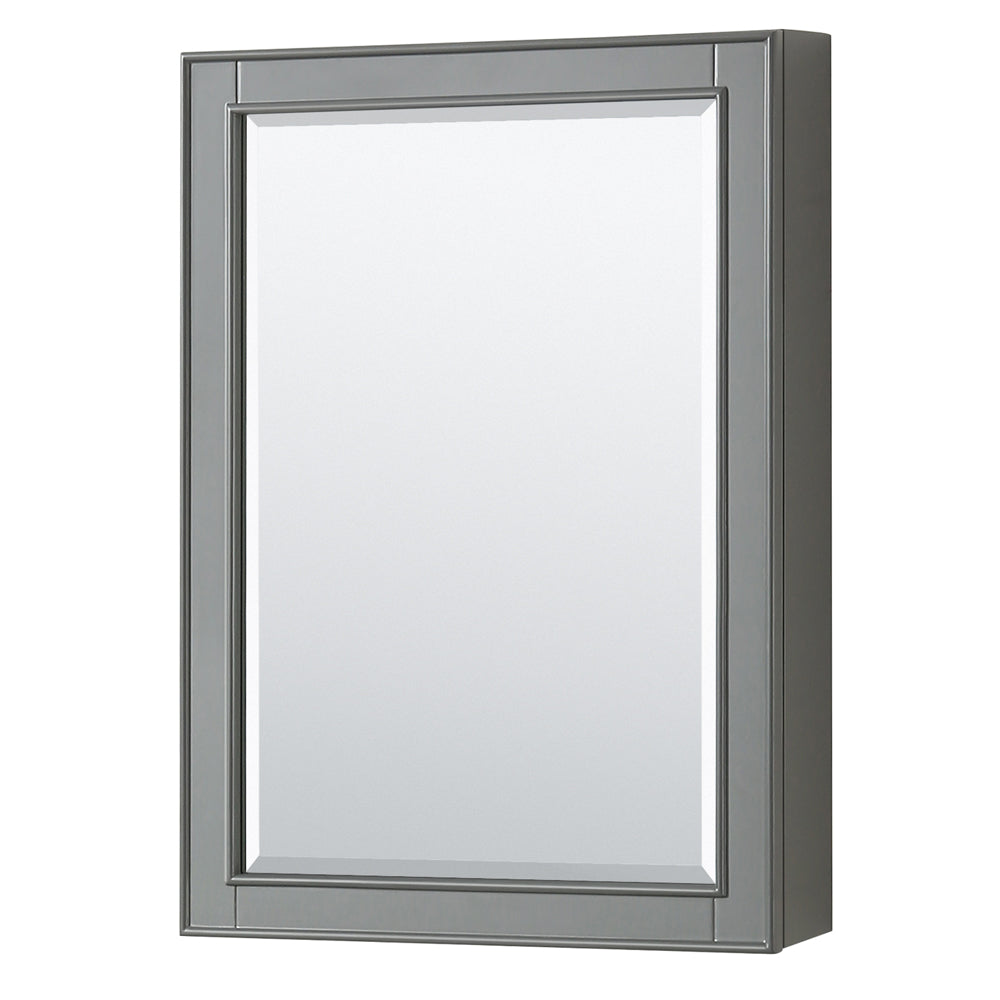 Deborah 30" Single Vanity in Gray, White Cultured Marble Top, Medicine Cabinet