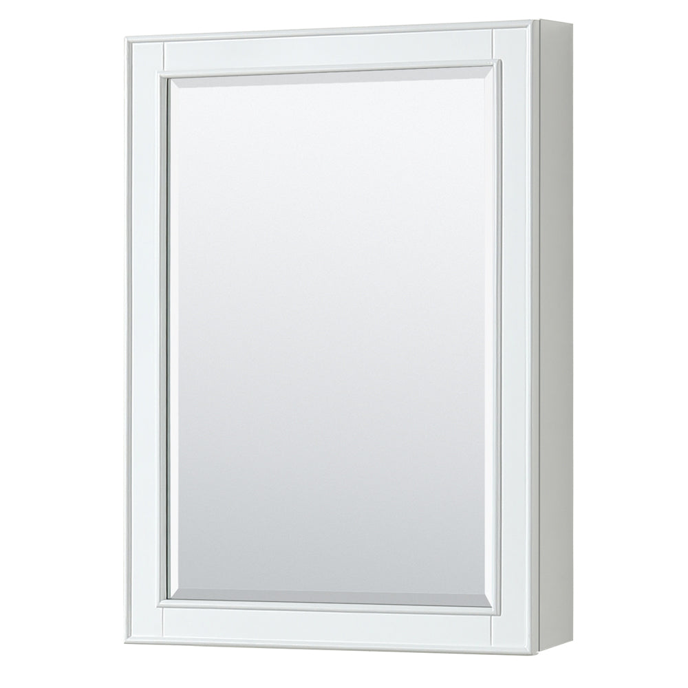 Deborah 30" Single Vanity in White, Carrara Marble Top, Medicine Cabinet