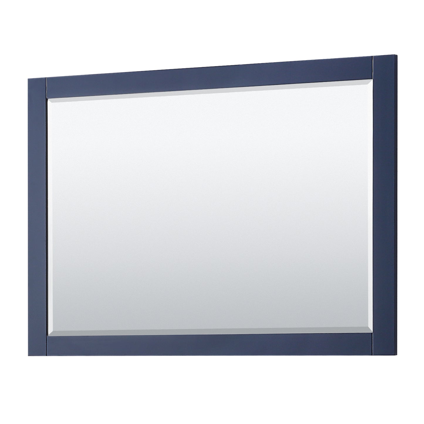 Avery 48" Double Vanity in Dark Blue, No Top, No Sinks, 46" Mirror