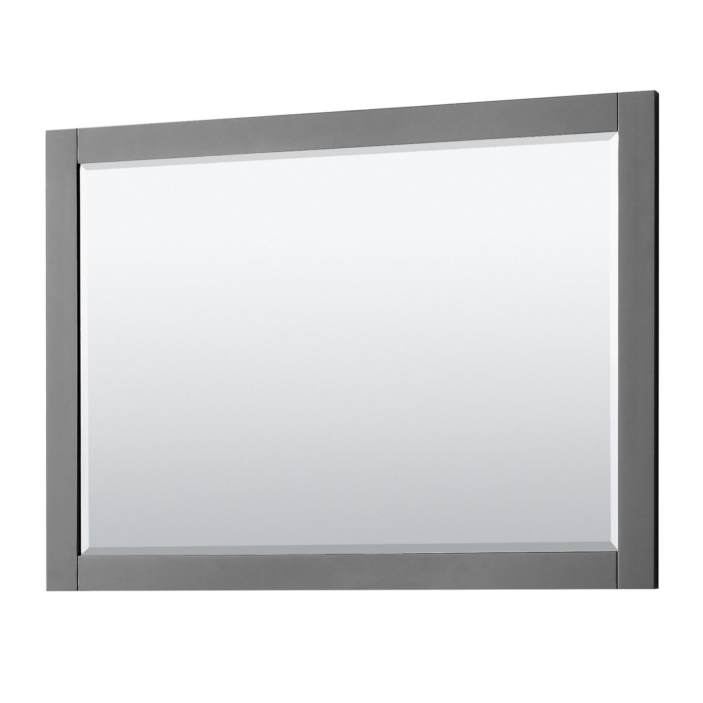 Avery 48" Double Vanity in Dark Gray, Top, Square Sinks, 46" Mirror