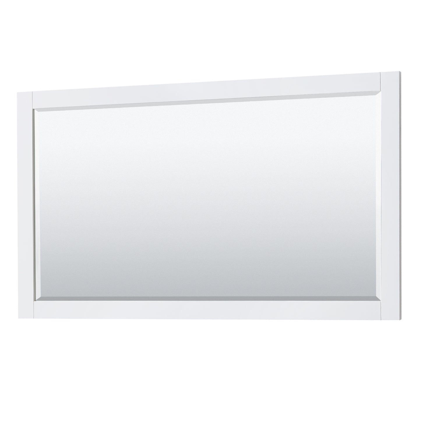 Avery 60" Single Vanity in White, White Cultured Marble Top, Sink, 58" Mirror
