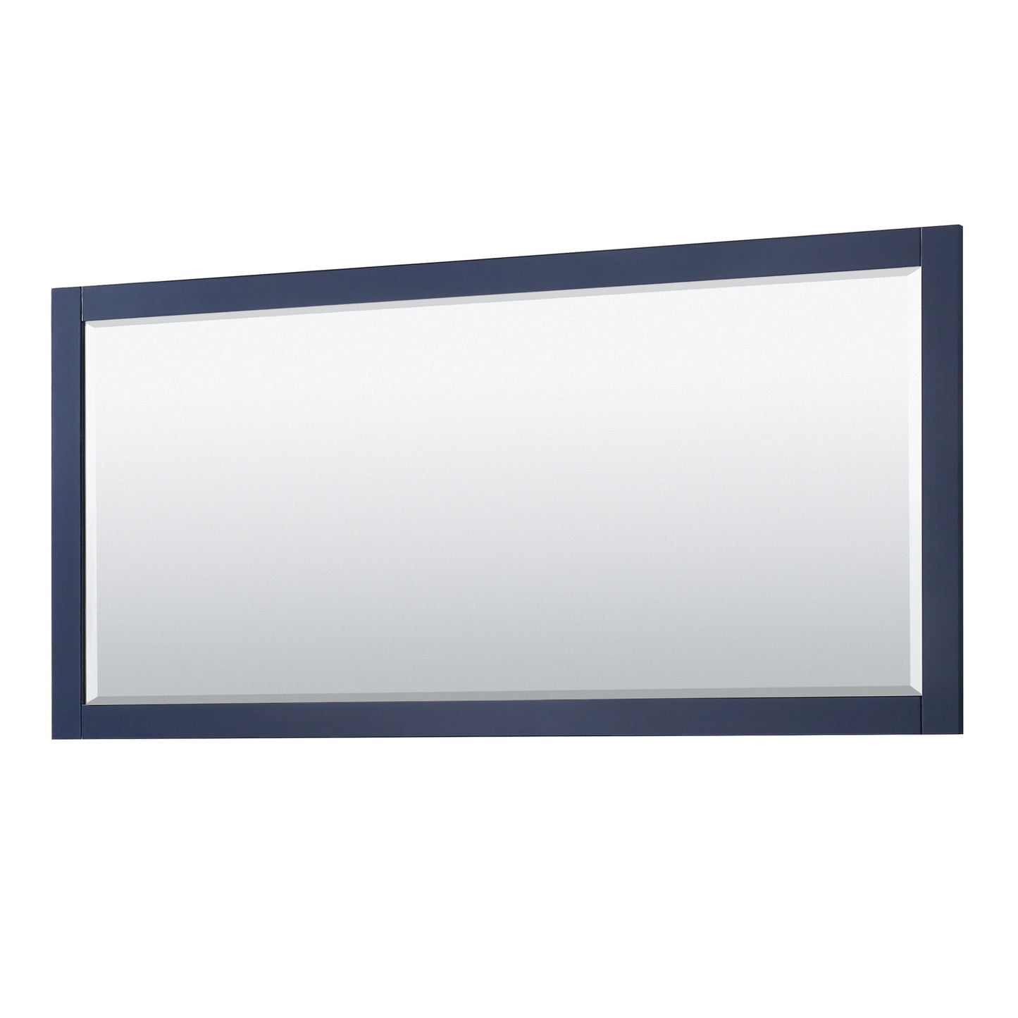 Avery 72" Double Vanity in Dark Blue, Top, Oval Sinks, 70" Mirror