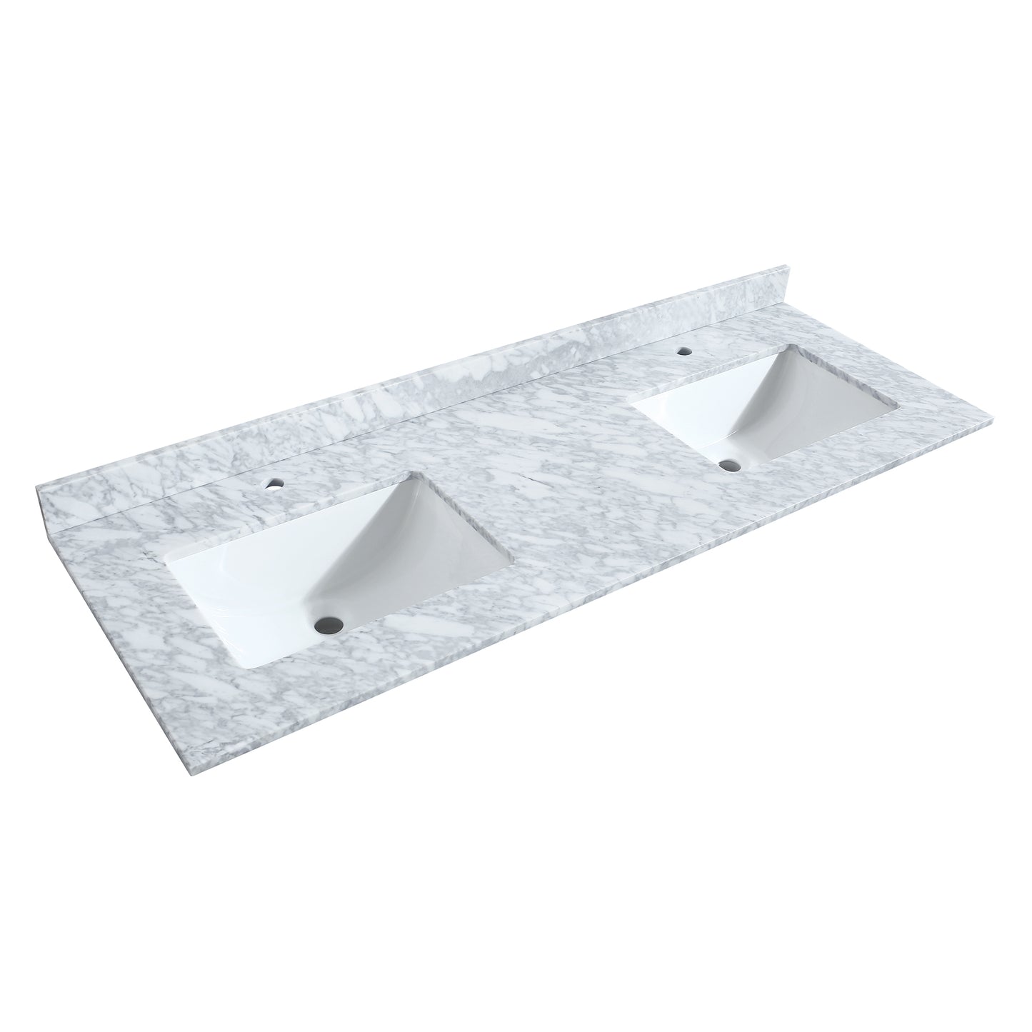 Daria 60" Double Vanity in Dark Gray, Top, Square Sinks, 24" Mirrors