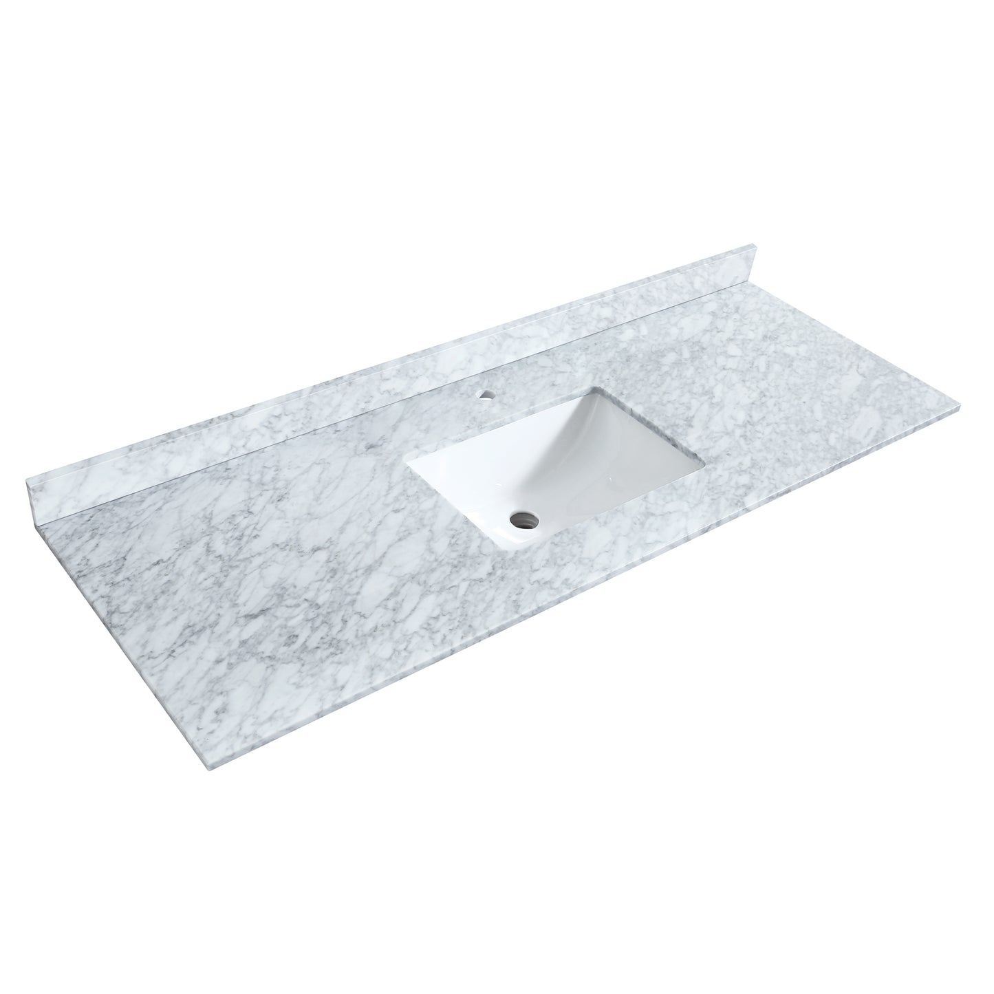 Daria 60" Single Vanity in Dark Blue, Top, Square Sink, No Mirror