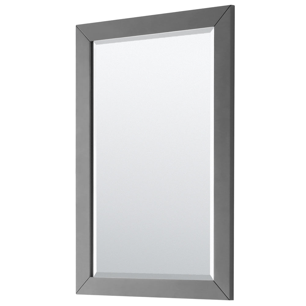 Daria 30" Single Vanity in Dark Gray, Top, Square Sink, 24" Mirror