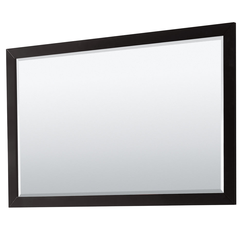 Daria 60" Double Vanity in Espresso, Carrara Cultured Marble Top, 58" Mirror