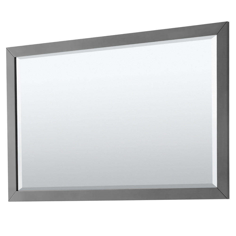 Daria 60" Double Vanity in Dark Gray, Carrara Cultured Marble Top, 58" Mirror
