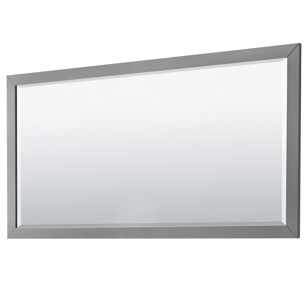Daria 80" Double Vanity in Dark Gray, Top, Square Sinks, 70" Mirror
