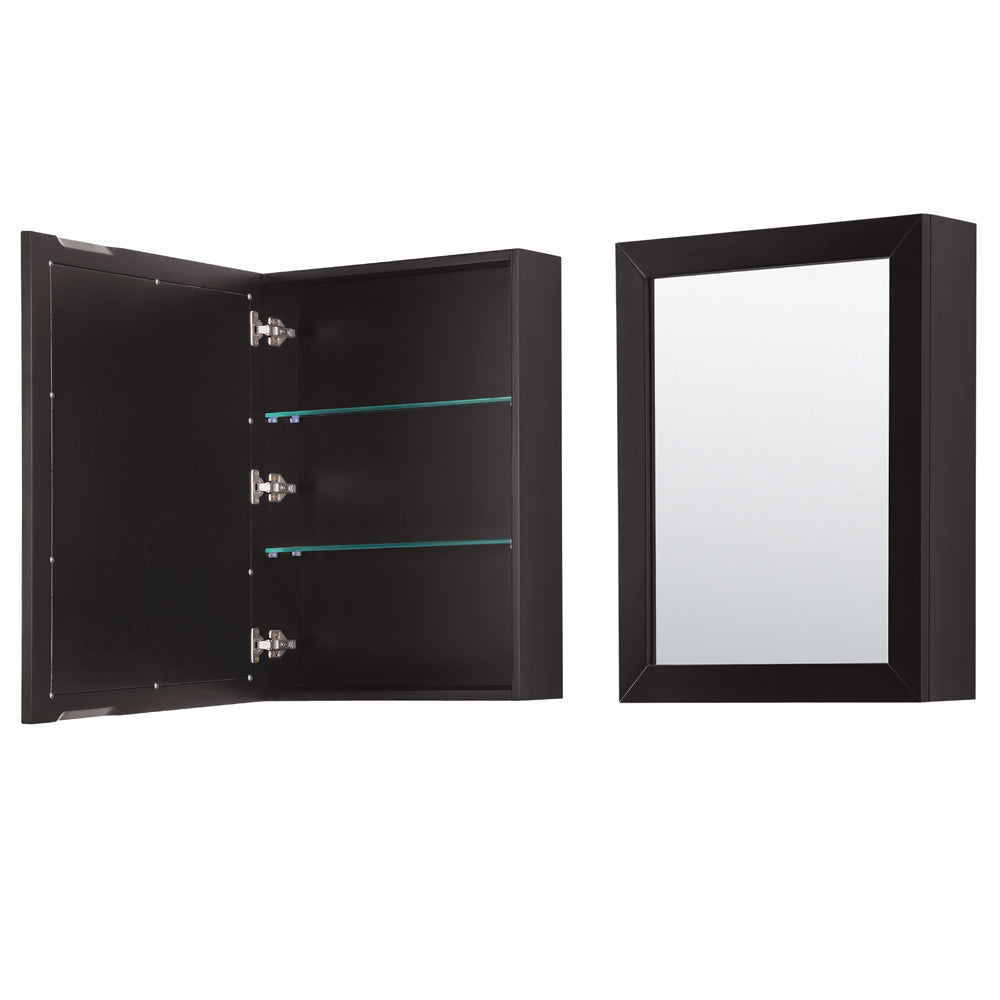 Daria 30" Single Vanity in Dark Espresso, Top, Square Sink, Medicine Cabinet